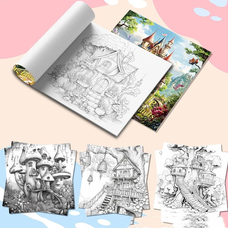 Castle Adult Coloring Book for Stress Relief - Anti-Anxiety Mindfulness Art Therapy with Creative Painting Pages