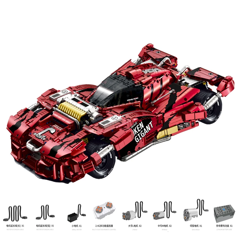 

IN STOCK Technical Classic Anime Racing BROCKEN GIGANT Building Blocks Model MOC Creativity Sports Car Bricks Kids Toys Gift Set