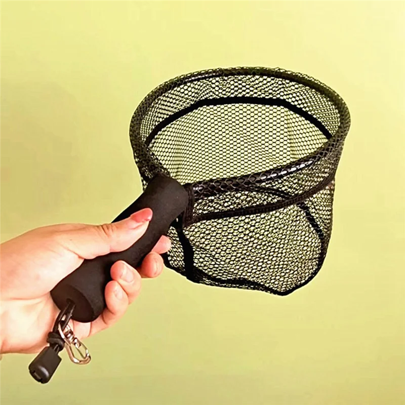 ONGE شبكة صيد السمك اليدوية معدات الصيد أدوات الصيد في الهواء الطلق شبكة صيد السمك الآمنة لالتقاط الأسماك باللون الأحمر #4