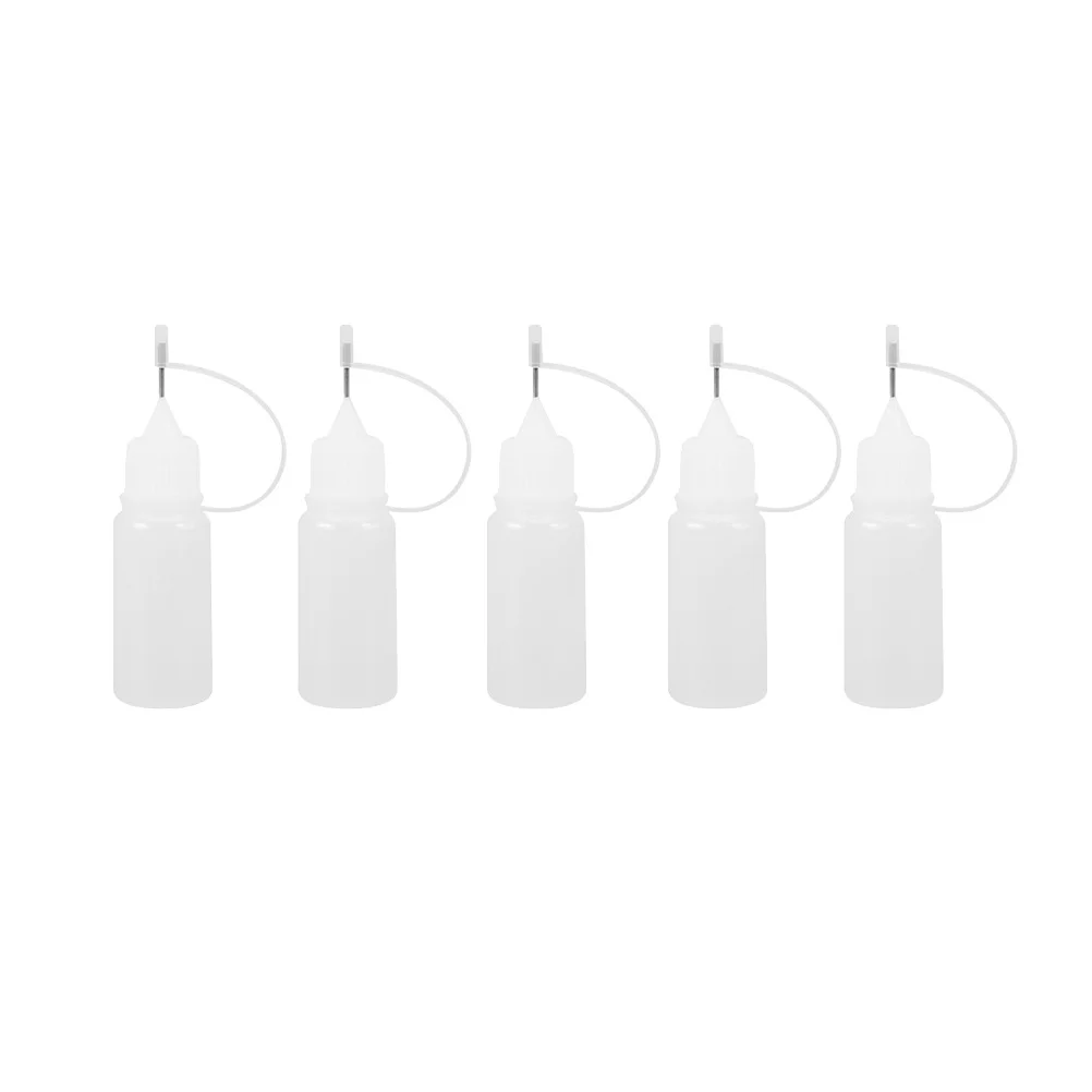 

1Set Injection Needle Tip Glue Applicator Bottle 30Ml Plastic Rust Proof Metal Cap Fine Precision for Crafting Handmade Work