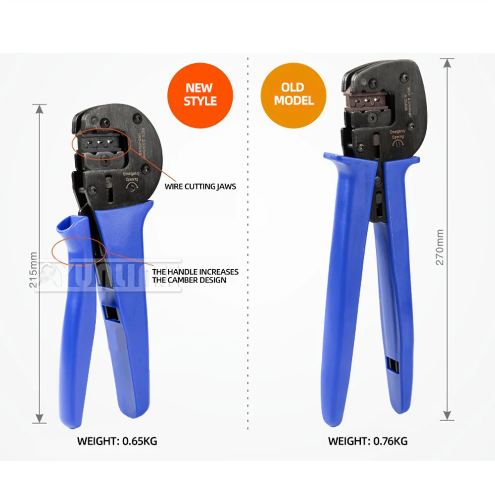 Solar Photovoltaic Terminal Crimping Pliers IWS-2546S 2.5~4~6m㎡ MC4 Connector Male and Female Plug pin Cutting Crimping Pliers