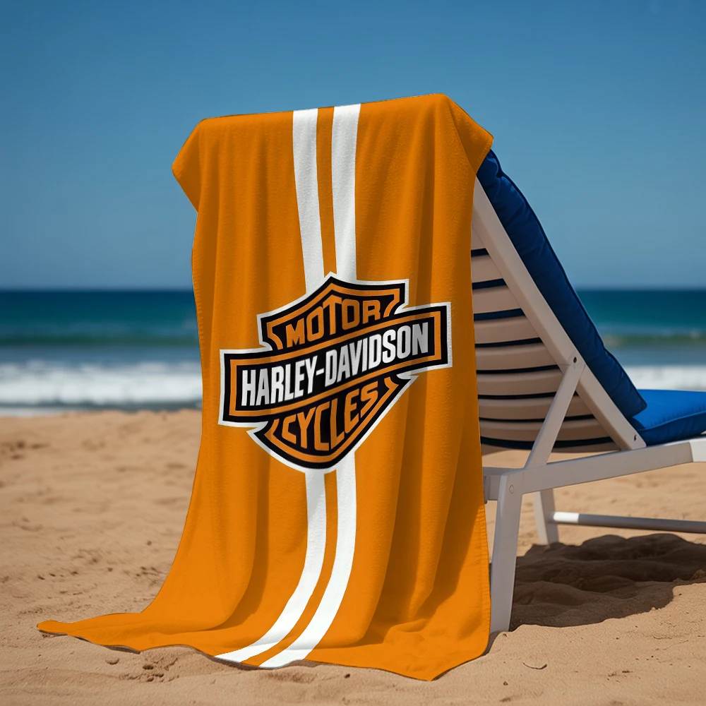 Luxury Redefined H-Harleys D-Davidson Microfiber Quick Dry Beach Towel Cute Cartoon Absorbent Soft Bath Towel for Travel Adult view 2