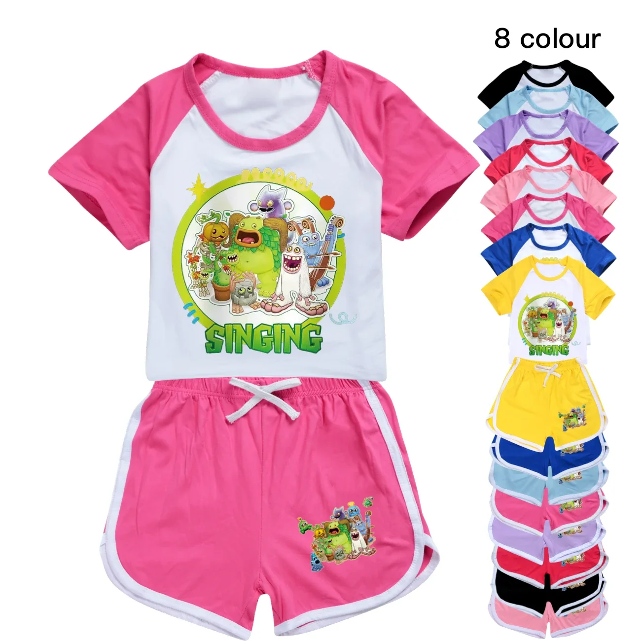 MY SINGING MONSTERS TShirt Teenager Boys Nightwear Kids 2024 Summer Pajama Sets Baby Girls Short Sleeve T-shirts Shorts 2pcs Set