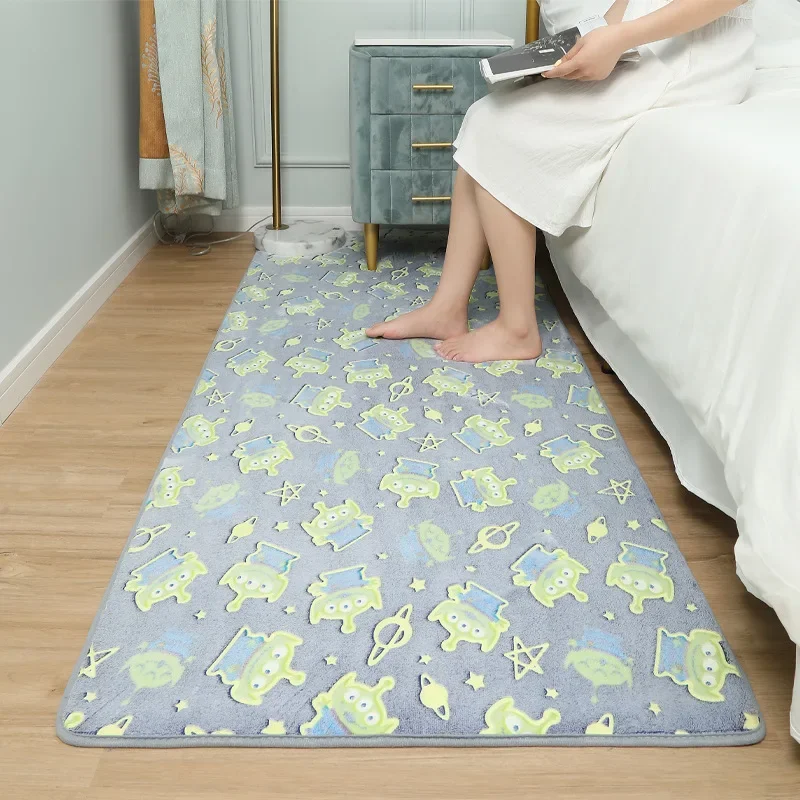 Luminous Carpet for Children's Bedroom Tatami Float Window Mat Grey Soft Rug Anti-Slip Luminous Bed Room Carpets 야광 카펫 alfombras