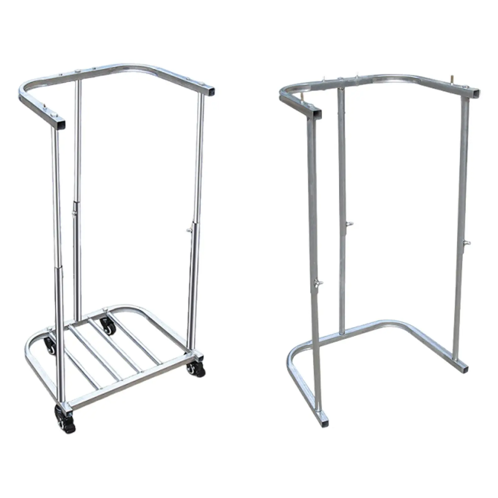 Steel Trash Bag Holder Stand Portable Frame for Garden Leaf Collection Outdoor Garage Laundry