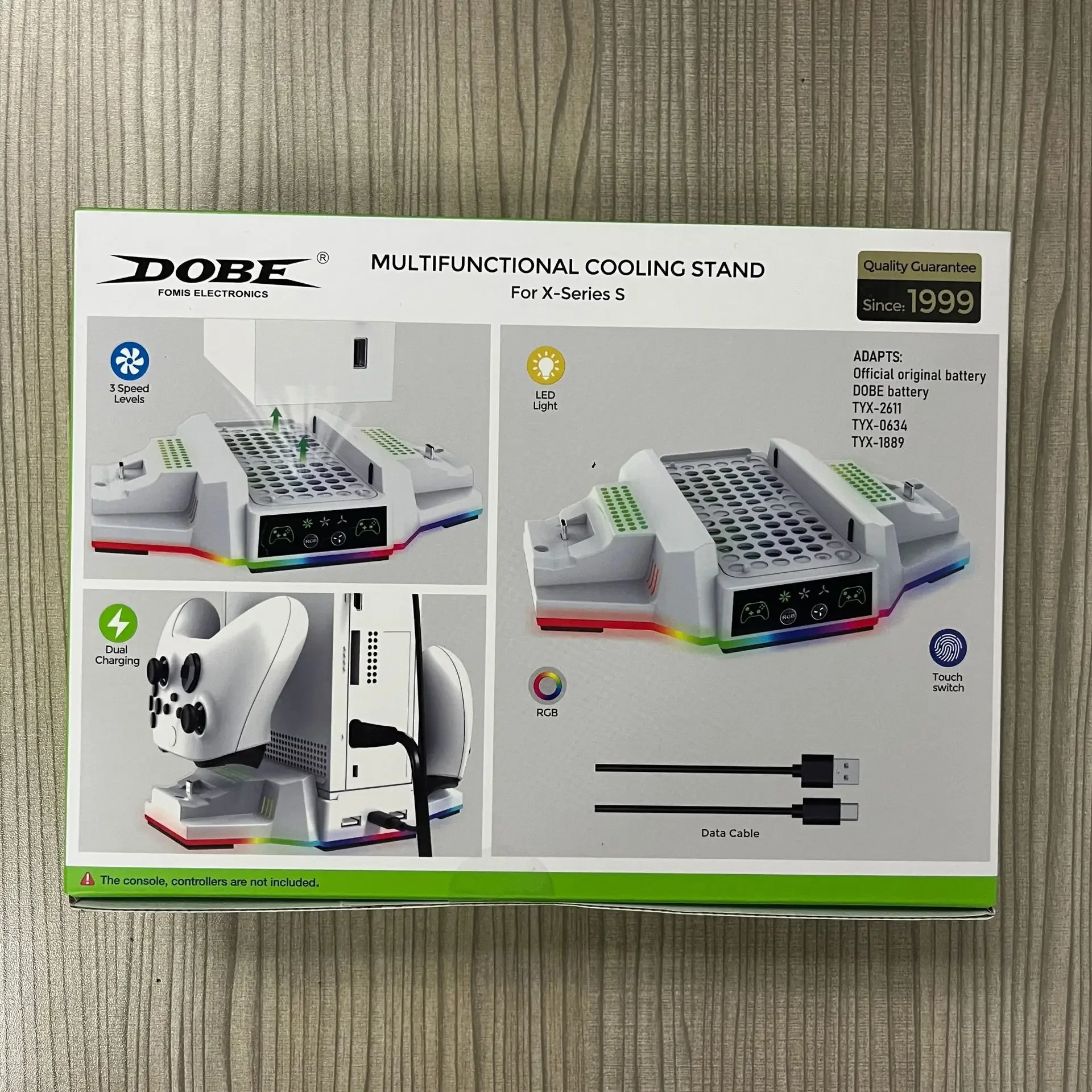 حامل تبريد لوحدة تحكم Xbox Series S مع قاعدة شاحن سرعة قابلة للتعديل 3 مستويات لوحدة تحكم Xbox Series S/X مع ضوء LED