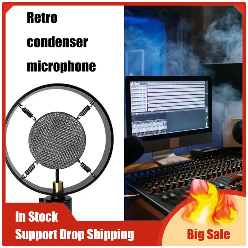 최고 상품 클래식 마이크 사진 소품 비디오 작업 녹화용 콘덴서 마이크