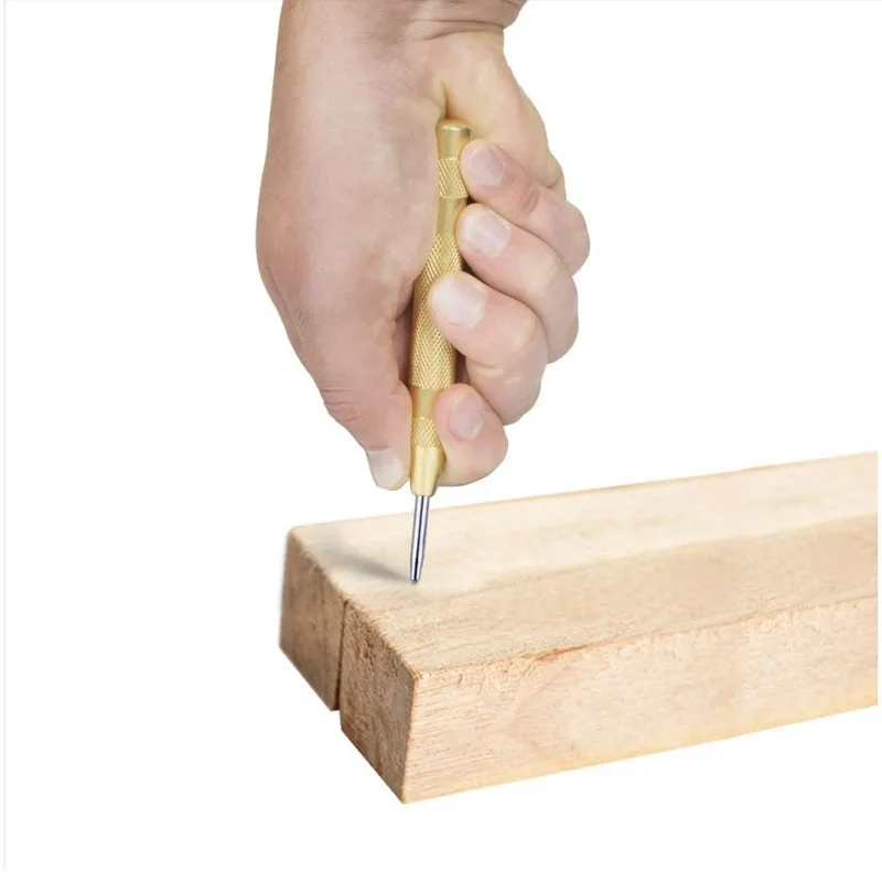 Semi-Automatic Center Punch High Hardness Metal Spring Window Breaker Dotting Tool With Cap Carpenter Positioner