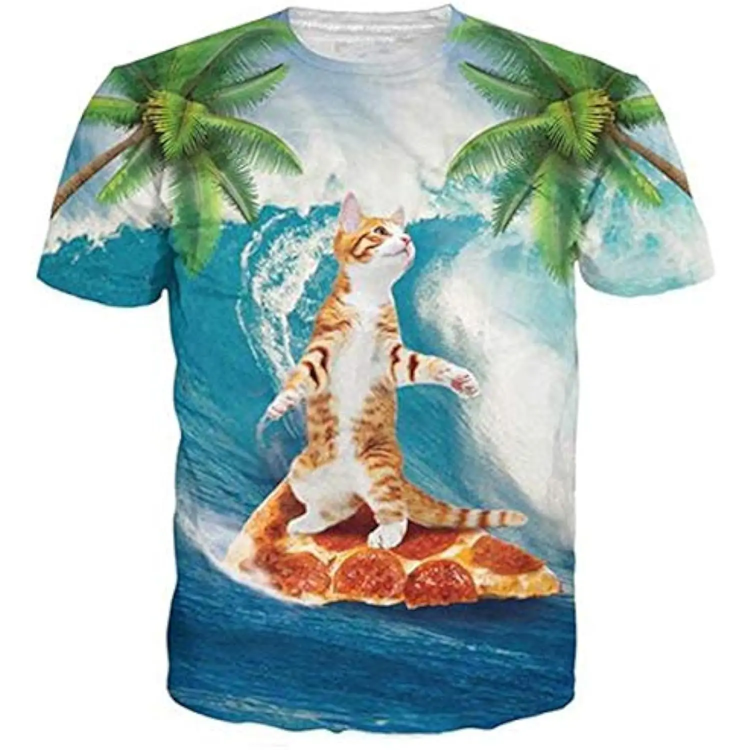 3D Print Green Watercolor Succulent Plants Short Sleeve T-Shirts for Women Men