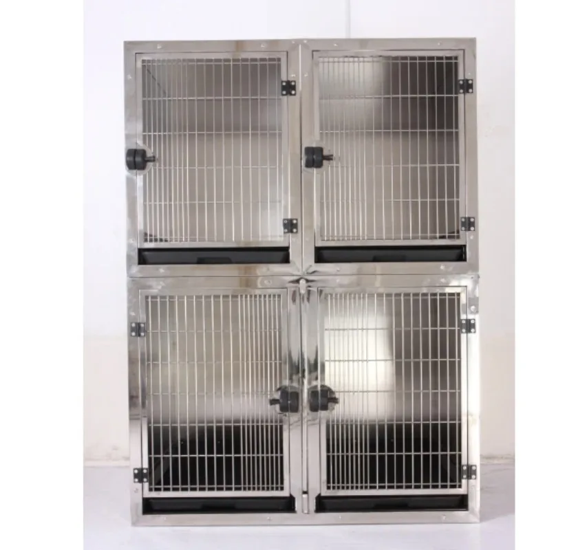 wholesale luxury iron pet dog crate mental stackable cages modular large stainless steel kennel