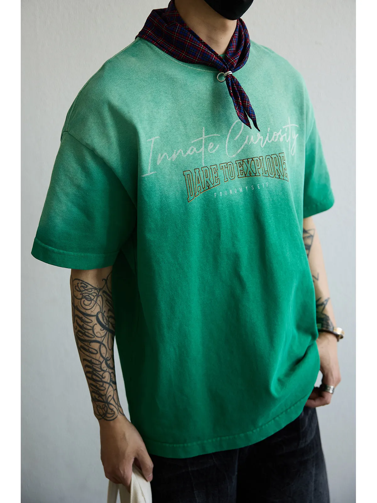 T Shirt Unisex American Heavyweight Washed Distressed Letter Print Streetwear Trendy Crew Neck Short Sleeve Cotton Vintage Tops