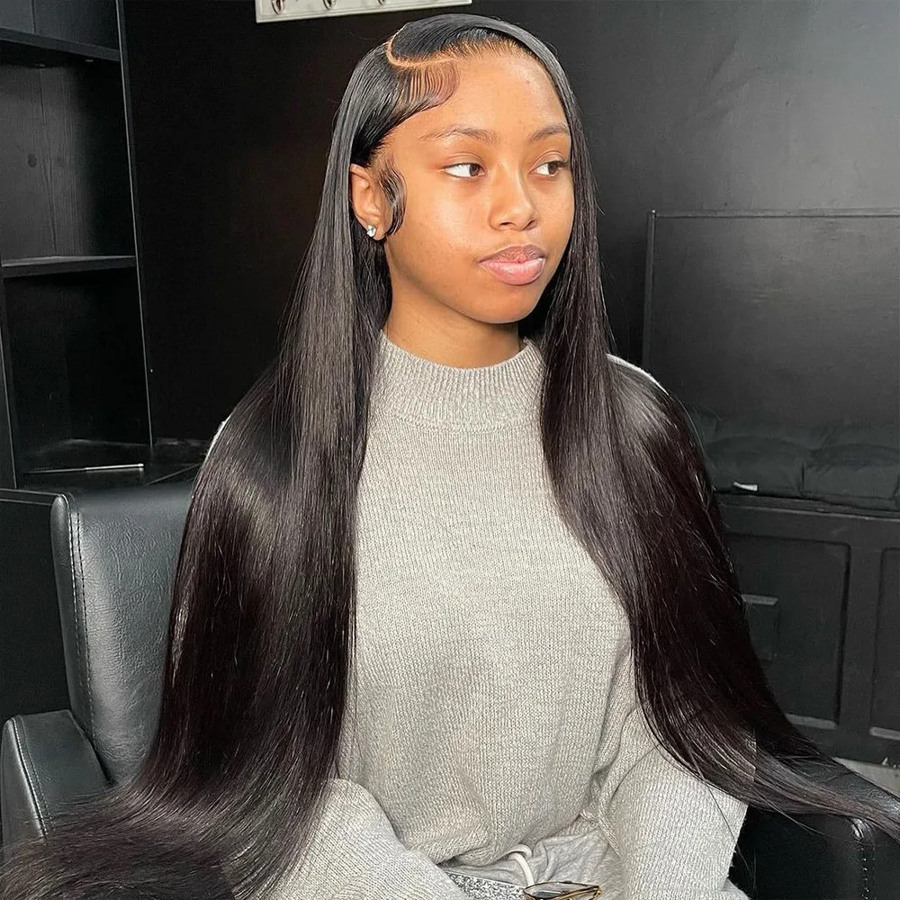 

40 Inch 13x4 13x6 Hd Transparent Bone Straight Lace Front Wigs Brazilian Human Hair Wigs For Black Women 360 Lace Frontal Wig
