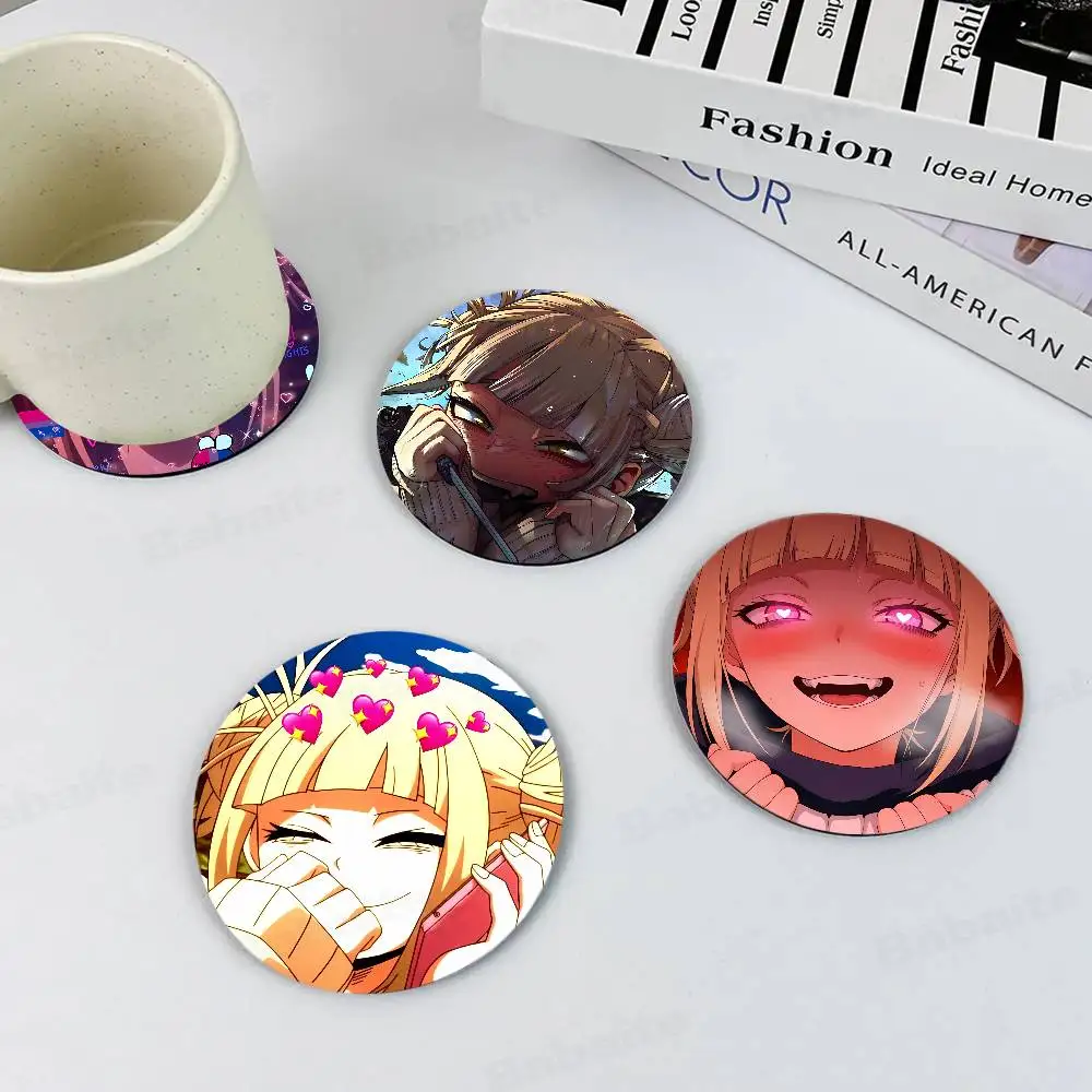 My Heroes Toga Himiko Natural Coaster Creative Cute Cartoon Absorbent Cushion Coffee Mug Bowl Cushion Insulation Cushion