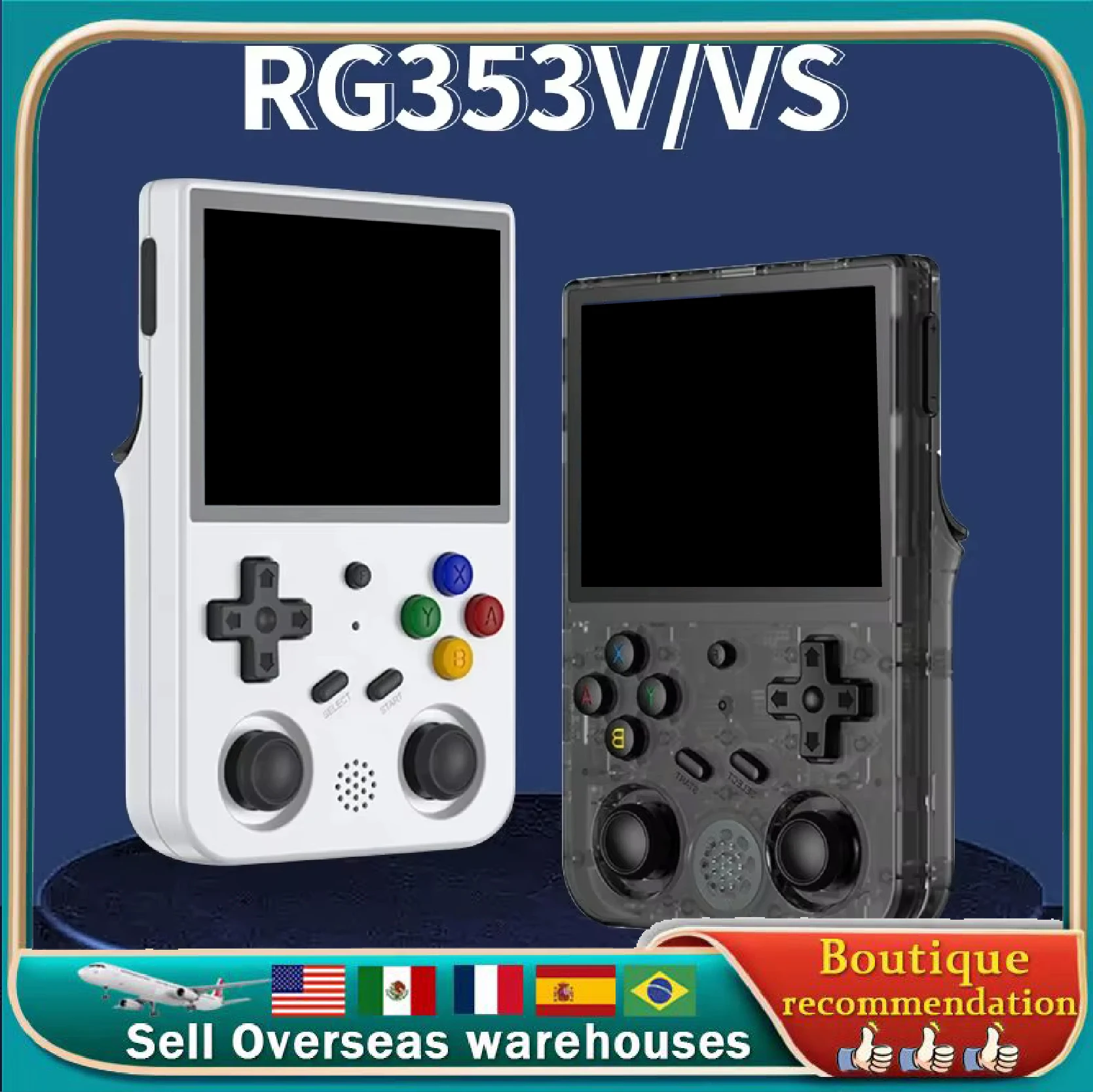 ANBERNIC RG353V RG353VS Portable PSP Handheld Game Console RK3566 Built-in 20 Simulator 3.5 INCH Android11 Linux HD Retro Game