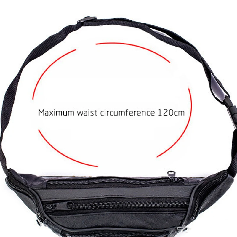 Herren-Hüfttasche aus PU-Leder, Gürteltasche, Herren-Bauchtasche aus Kunstleder, modische, luxuriöse kleine Umhängetasche für Herren. – Detail 2