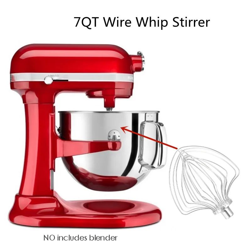 Wire Whip for 5K7EW Vertical Mixer, 7QT Mixer, Lifting Bowl, Mixing Head and Noodle Head, KN211WW