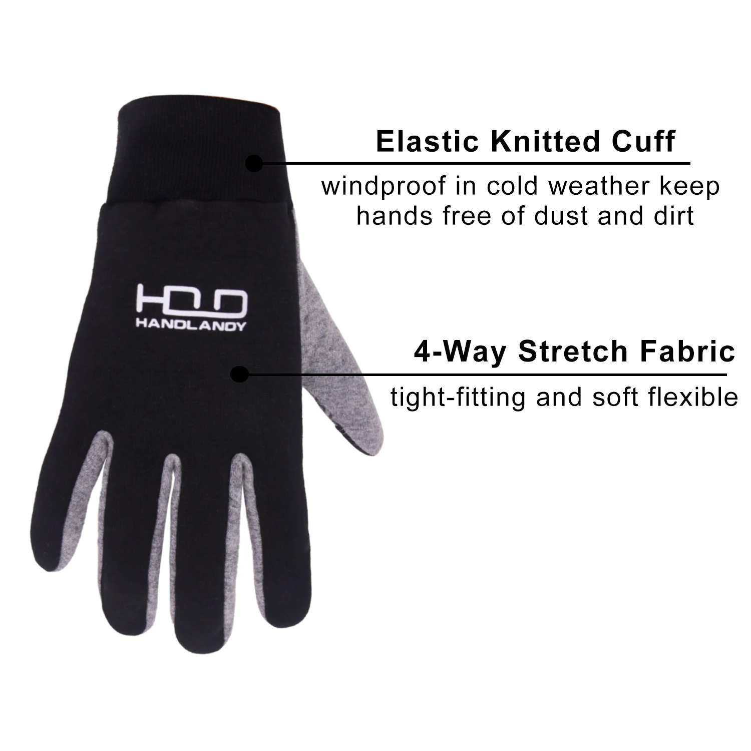 핸드랜디 겨울용 따뜻한 터치스크린 장갑, 실리콘 그립, 미끄럼 방지, 운전, 사이클링, 러닝, 야외 및 기타 스포츠 활동용 장갑