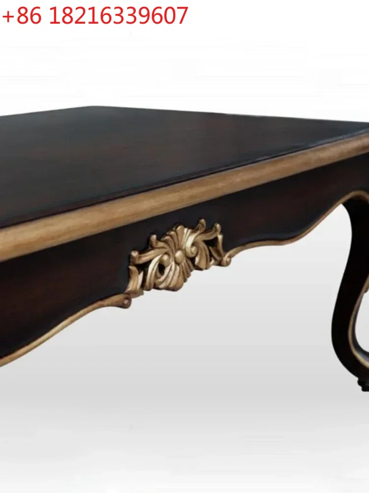 

Кофейный столик TAO из массива дерева в американском антикварном стиле, с золотым покрытием, для чая и кофе