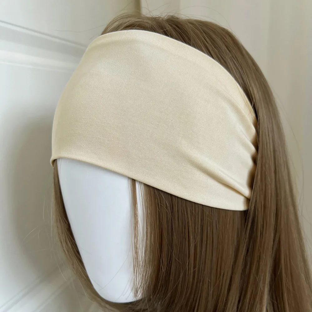

Fashion Knit Cotton Elastic Headband Sweat Absorbing Soft Wide Knitted Headband Korean Headwear Sports Hairband Girls