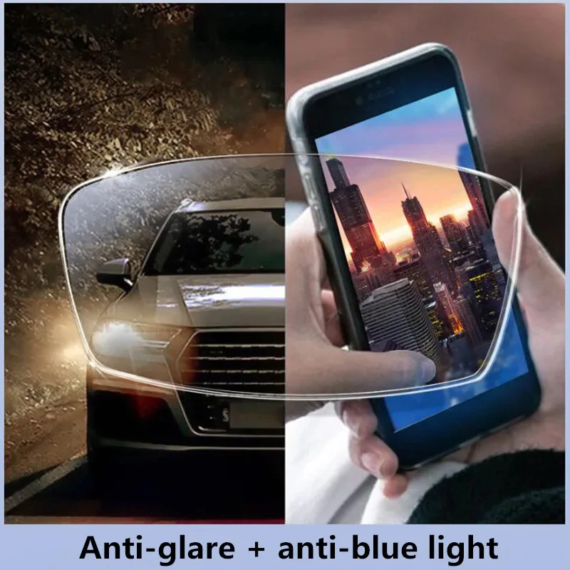 1.56/1.61/1.67 Anti-Blue Light and Anti-Glare Photochromic Myopia/Hyperopia/Astigmatism Prescription Lenses Relieve Glare Driv