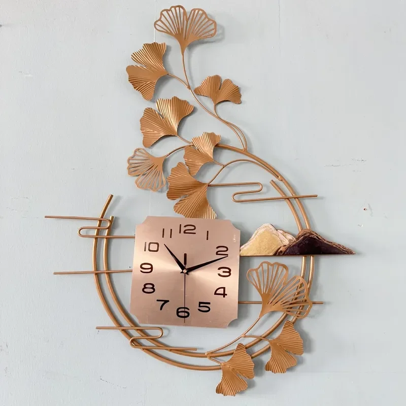 Relógio de Parede Nórdico Simples para Sala de Estar, Decoração de Casa, Relógio de Parede Moderno, Luxuoso, Artístico e Criativo com Ponteiro de Hora