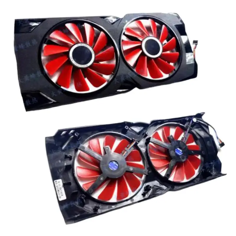 1 Grafikkartenlüfter mit Gehäuse für XFX RX580 570 2048SP 4 GB Zubehör