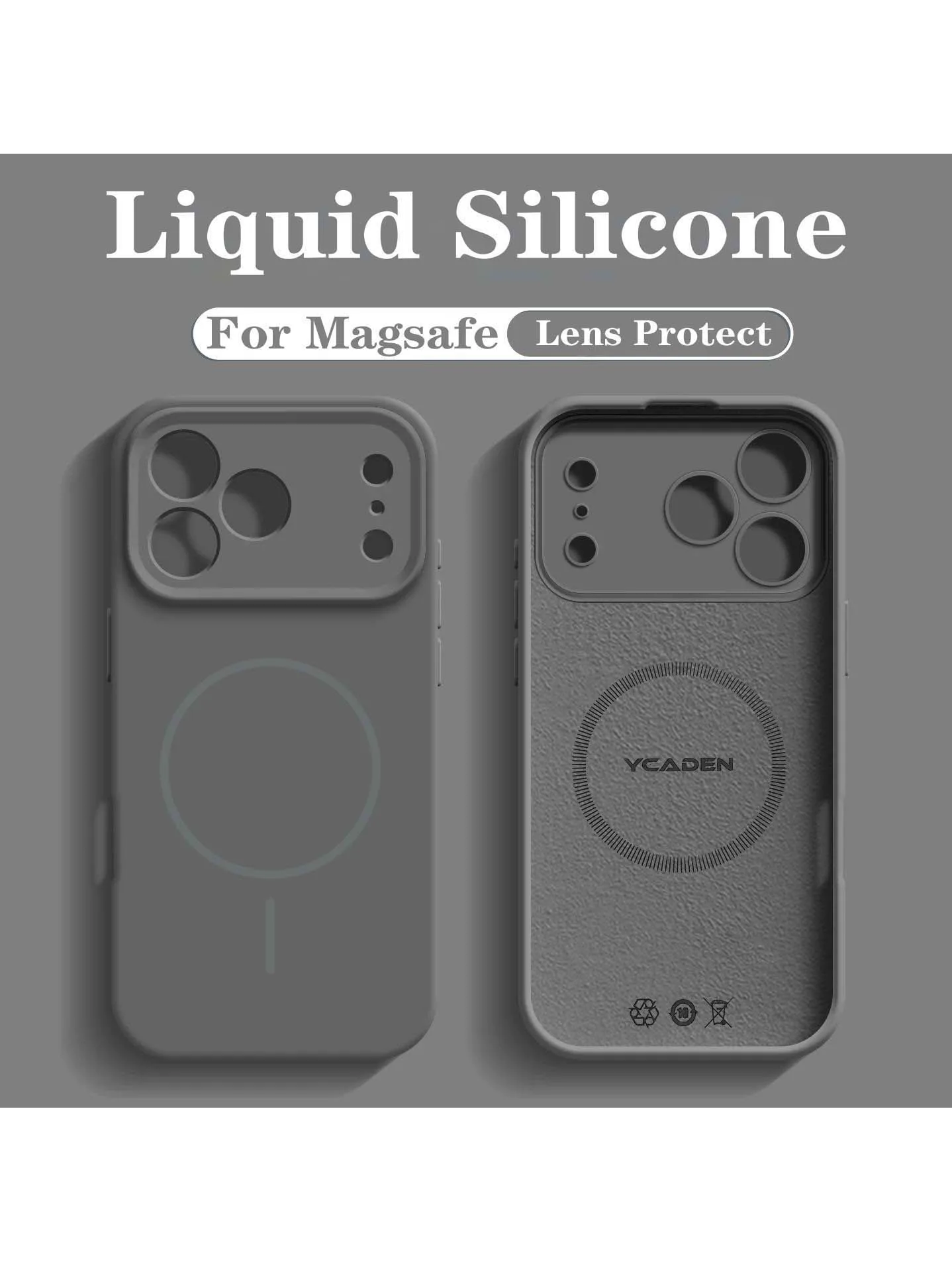 Für 18 Magsafe Magnetisches Kabelloses Laden Einfarbige Weiche Silikon-Handyhülle für iPhone 18 17 Pro Max 16 15 14 13 Stoßfänger-Hülle