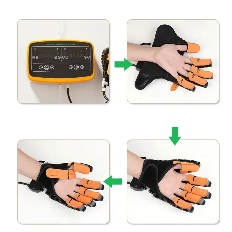 Guantes de mano robóticos para terapia de accidente cerebrovascular, ejercitador de mano, guantes de Robot de rehabilitación