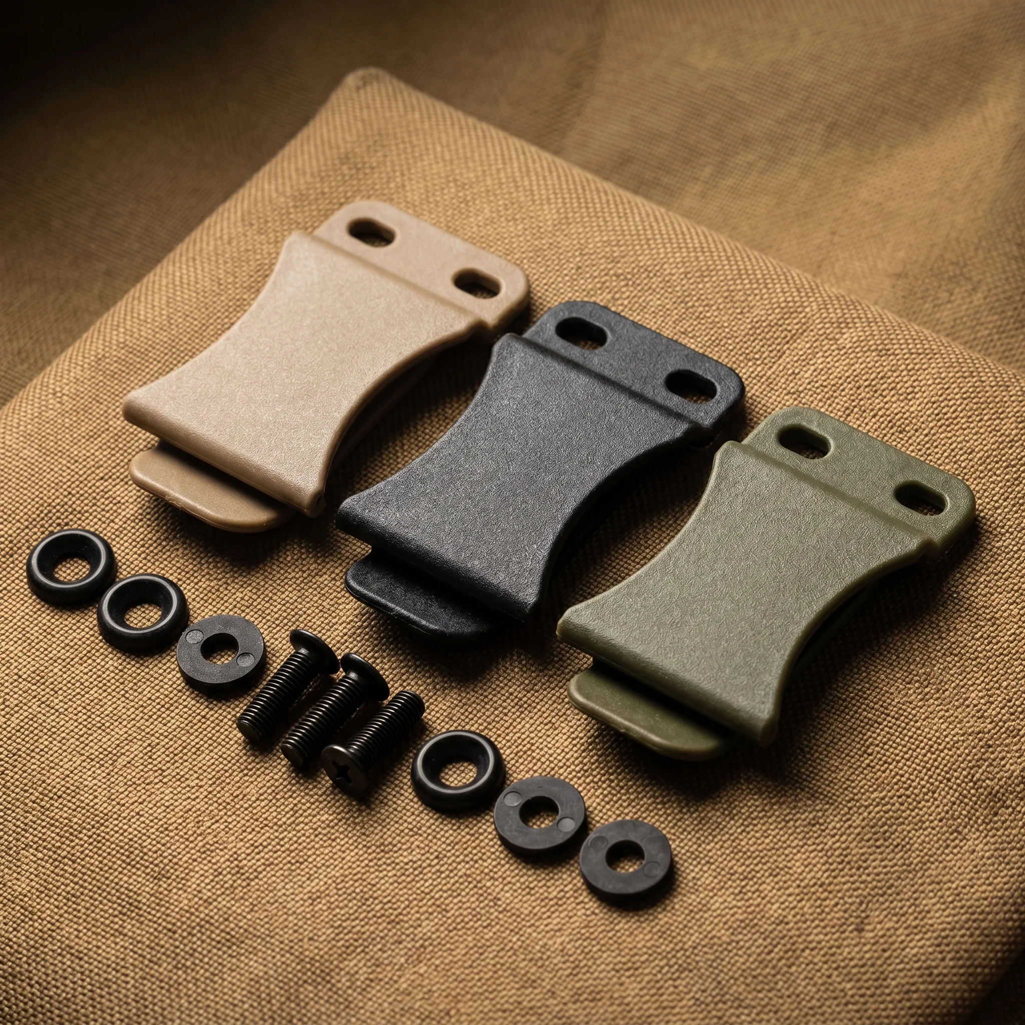 Kydex Sheath-specific Belt Clip DIY Accessories Kit - Large Arc J-shaped Opening Compatible with Various Widths of Belts