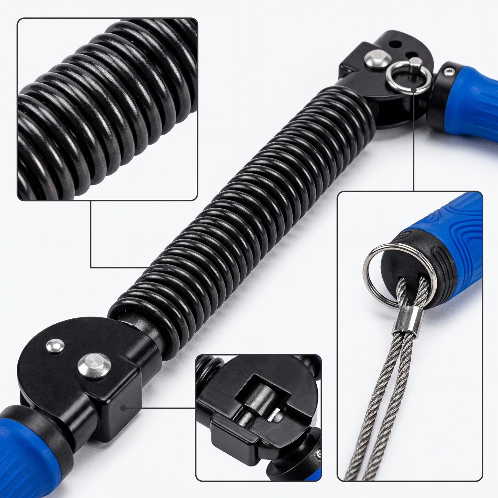 Spring Arm Exerciser Adjustable Power Twister Bar Power Twister Anti-Slip Chest Exercise Bar Long-Lasting