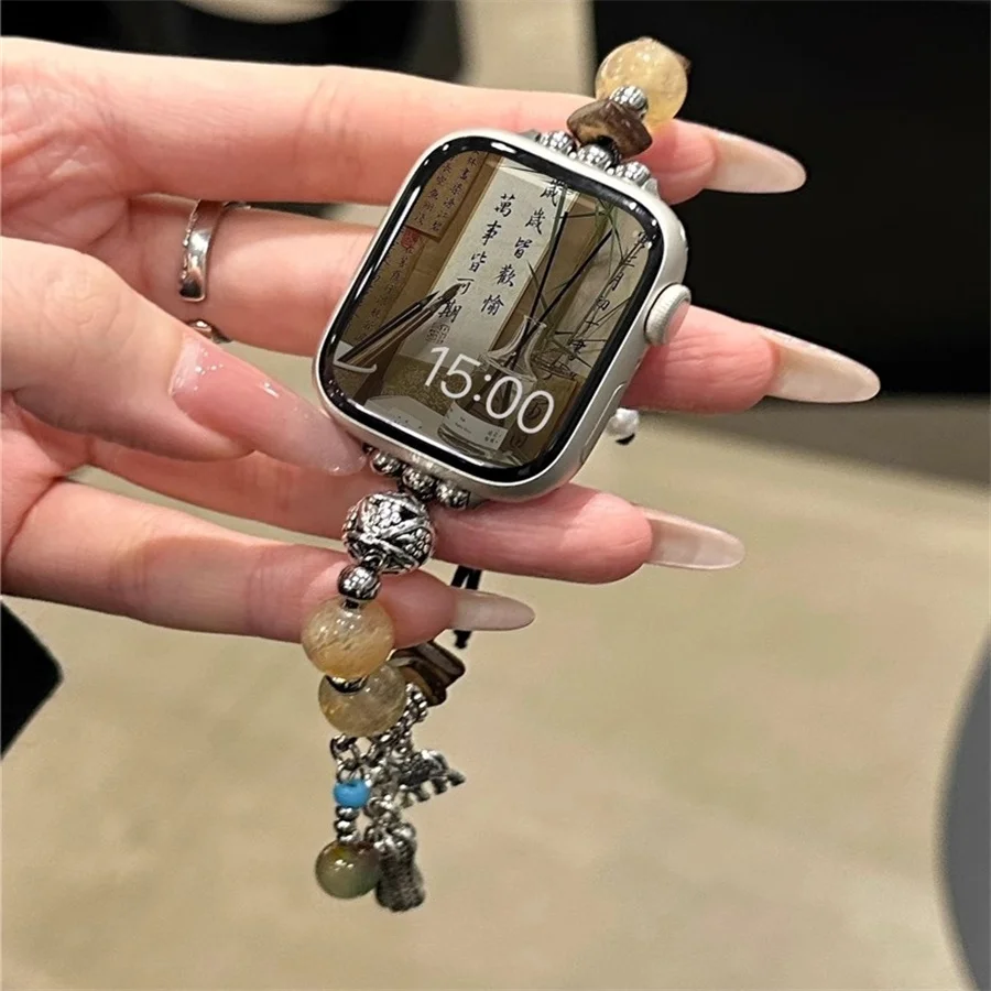 보헤미안 여름 크리에이티브 세라믹 나비 펜던트 비즈, iWatch 스트랩과 호환 가능, 38mm, 40mm, 41mm, 42mm, 44mm, 45mm, 신제품