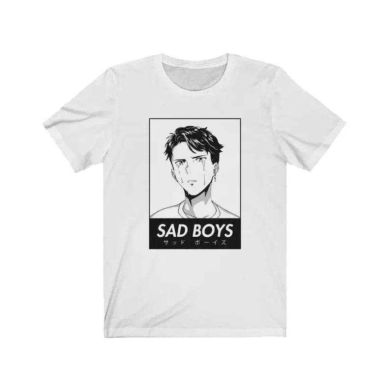 Sad Boys Club Shirt, Anime Aesthetic Sweatshirt, Goth Hoodie, Gothic, Sad, Black, Anime  Japanese Shirt, Anime Gift, Unisex