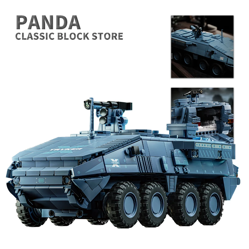 NEW Stryker Armored Vehicle Bricks Infantry Fighting Car Children Toys WW2 Military Tank Building Blocks 3D Model Adult Kid Gift