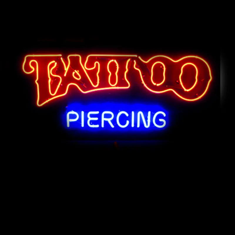 

Tattoo Glass Neon Sign for Wall Decor Piercing Neon Light Studio Room Decor Beer Handcraft Iconic Restaurant Business Art Lamp