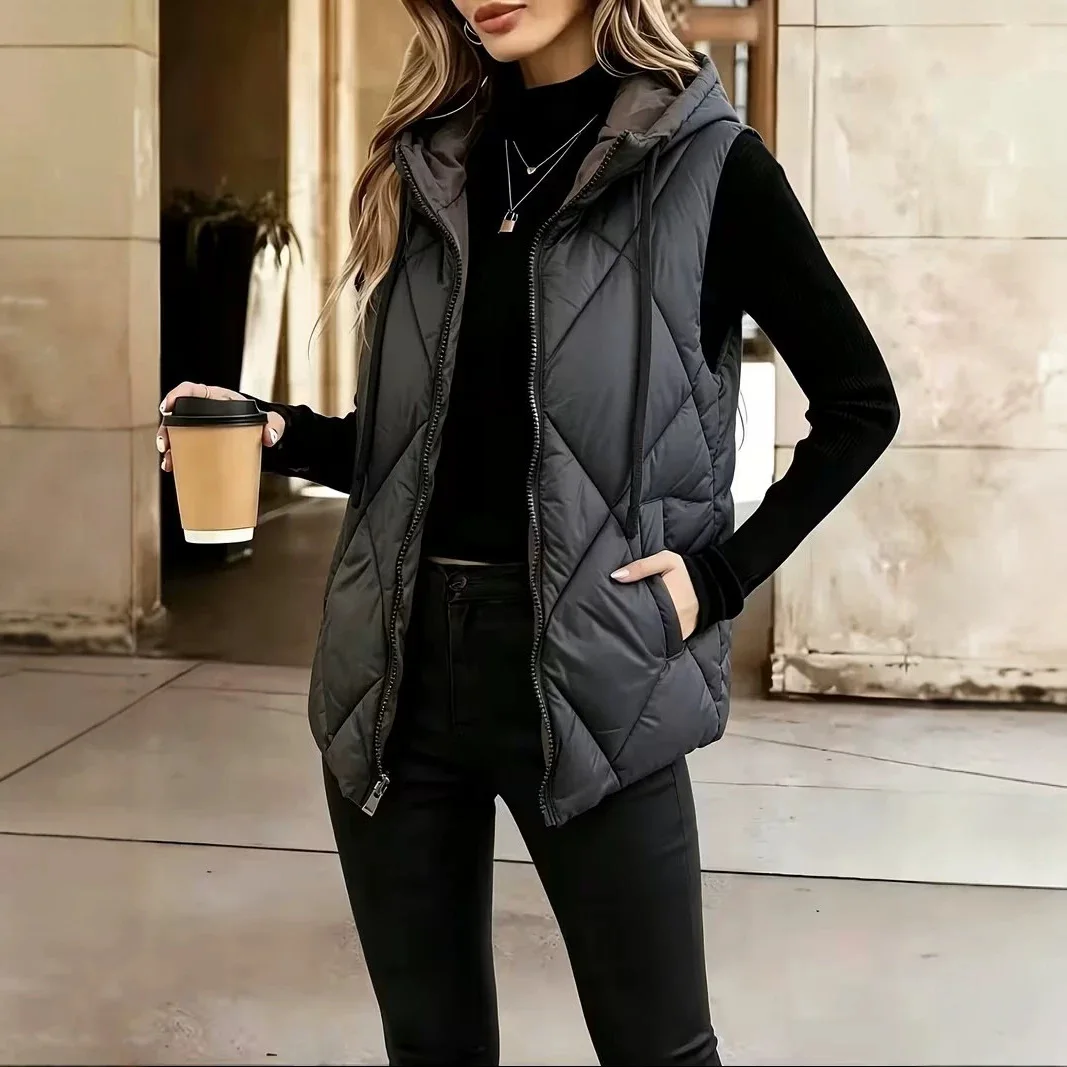 AliExpress Women's Fashion Autumn and Winter Women's Vest Cotton Jacket Double-sided Wear Machine Wash