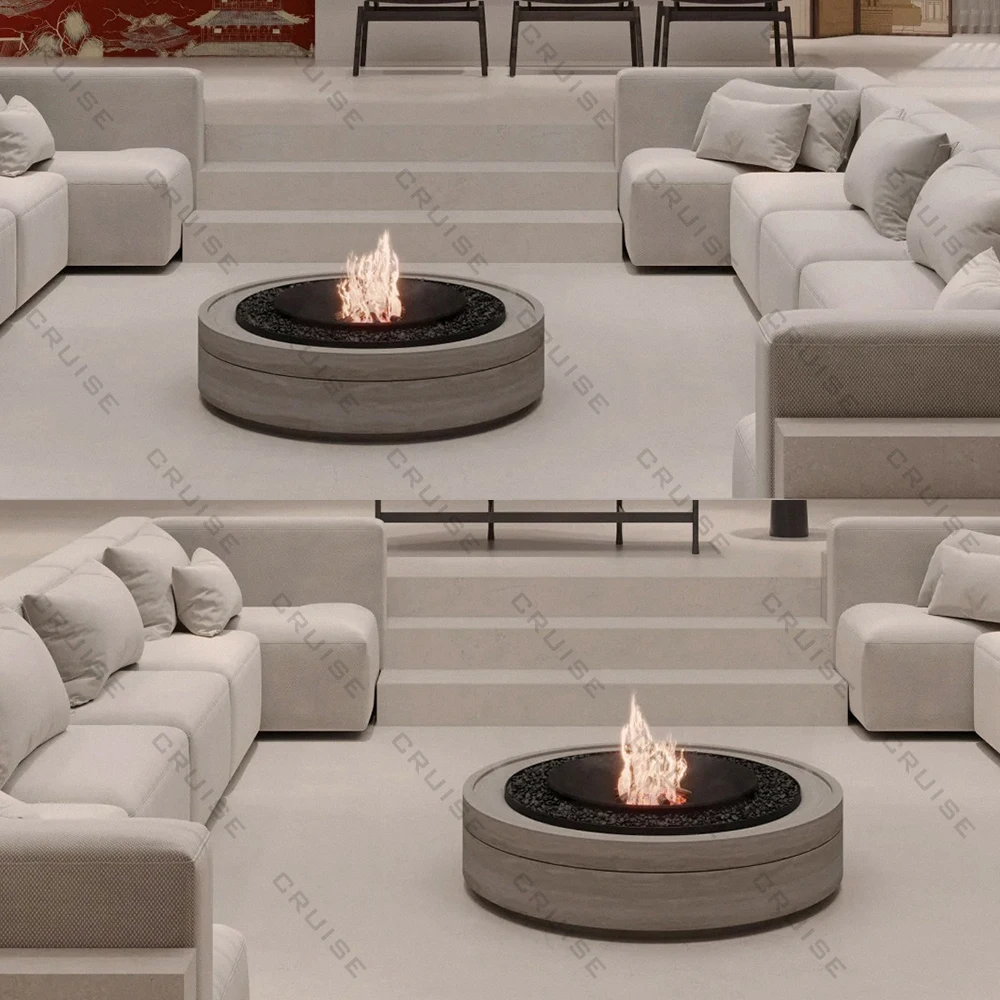CRUISE Villa Wood/Gas/Atomization/Electronic/Alcohol Stove Core Custom 1200mm Outdoor Freestanding Round Hemisphere For Fire Pit
