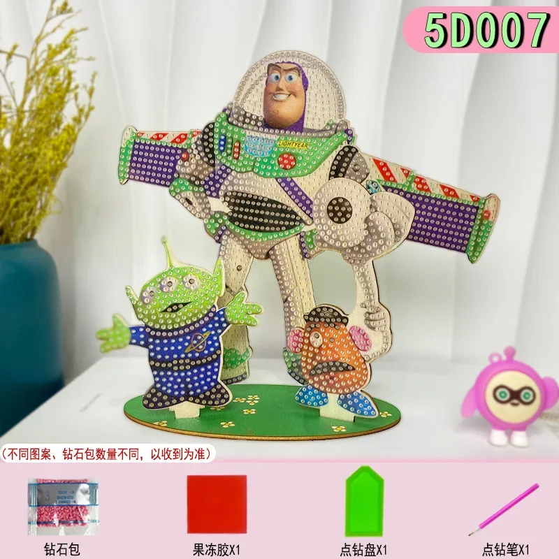 ディズニーの新しい 5D クリスタルダイヤモンド装飾絵画、子供の手作り DIY ミッキーマウスとスティッチ漫画のおもちゃ、誕生日プレゼント