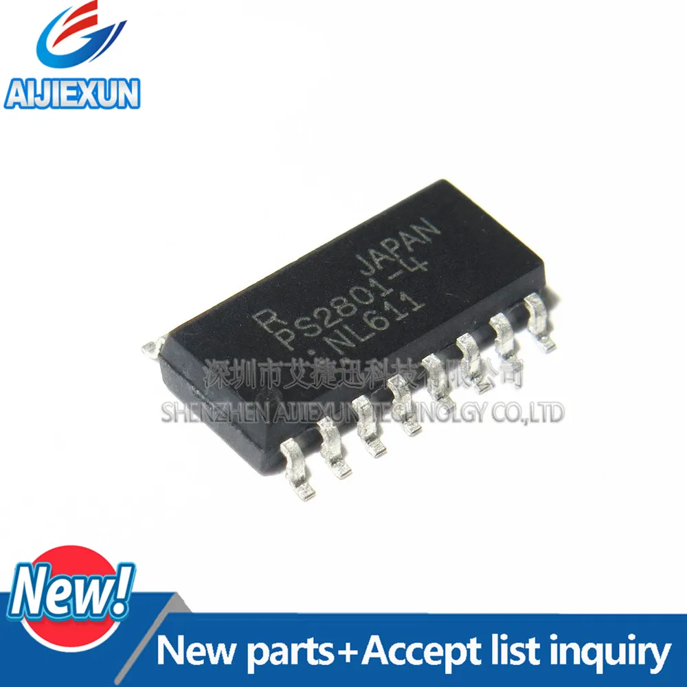 10Pcs PS2801-4 SOP-16 HIGH ISOLATION VOLTAGE SOP PHOTOCOUPLER in stock 100% New and original