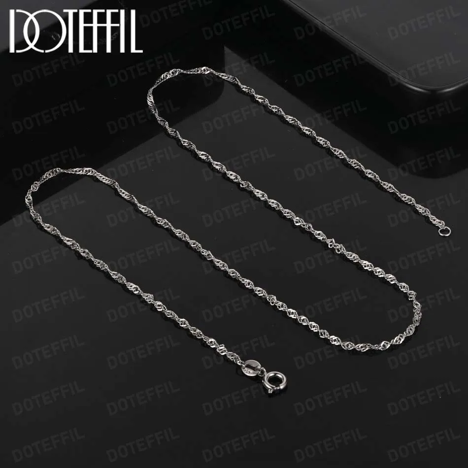 Naszyjnik DOTEFFIL, łańcuszek – 925 Sterling Silver Chain Necklace Men recenzja i cena