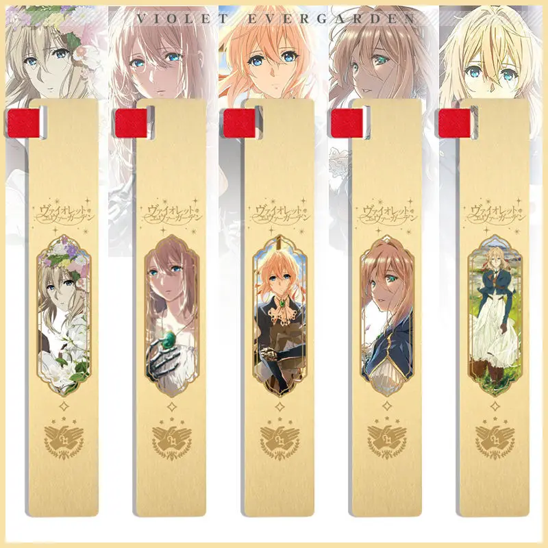 Violet Evergarden Anime Peripheral, Creative Metal Anime Bookmarks