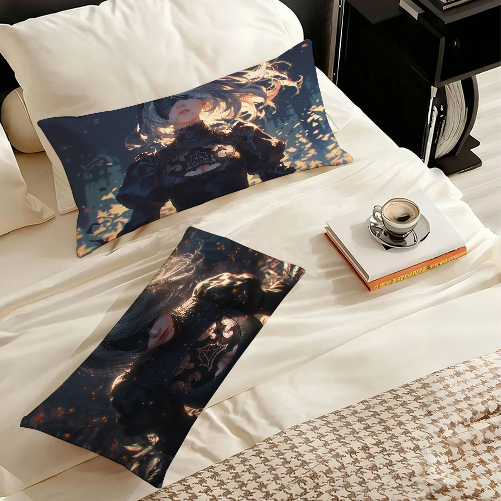 

Game YoRHa No. 2 Type B Pillow Case Suitable for Office Bedroom Sofa Home Decoration Rectangle Cushions