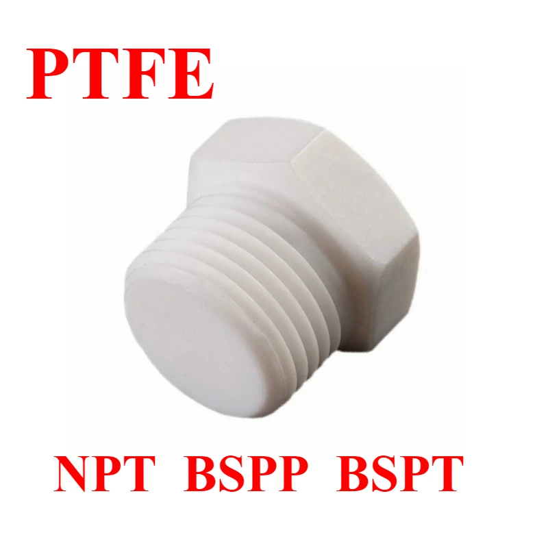 

1/8 дюйма 1/4 дюйма 3/8 дюйма 1/2 дюйма 3/4 дюйма 1 дюйма 1-1/4 дюйма 1-1/2 дюйма 2 дюйма BSP NPT с наружной резьбой из ПТФЭ с шестигранной головкой, сплошная заглушка, колпачок, фитинг для трубный соединитель, манометр