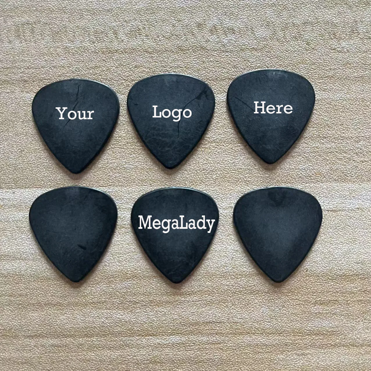 Customized Logo Guitar Pick Signature Shape, Top Quality, 100Pcs