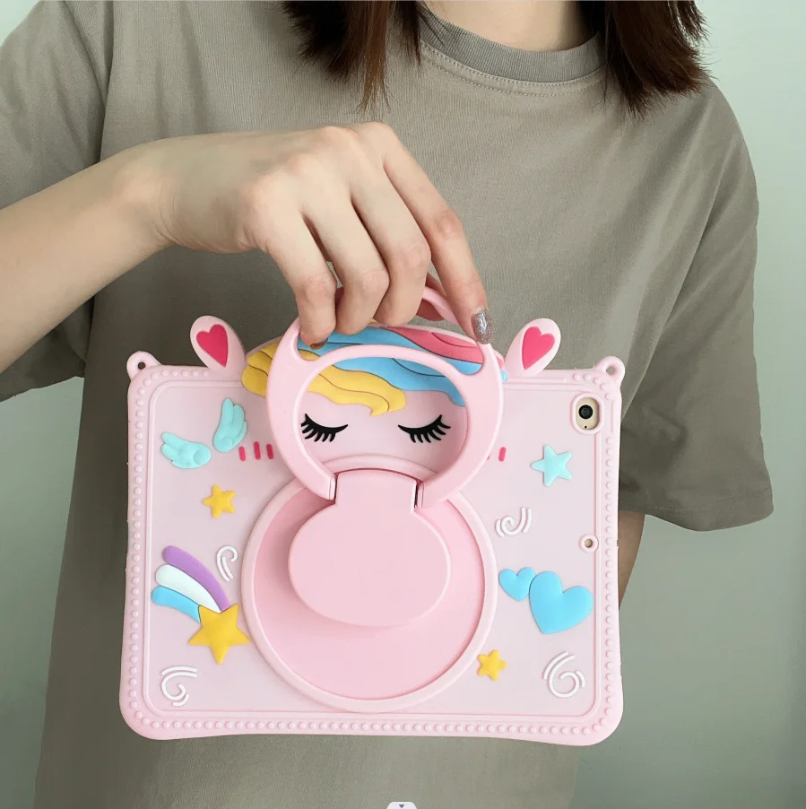 Kid For Samsung Galaxy Tab A8 10.5 X200 X205 P610 P615 T510 T515 A 10.1 T500 T505 T220 T225 T290 T295 Stand Silicon Tablet Case