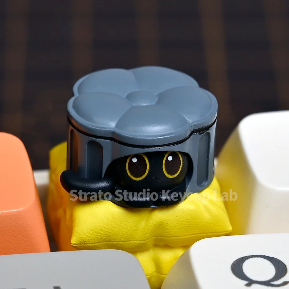 Anime Keycaps Collapsed Star Dome Railway Exotic Pets Collapsing Iron Cats Cat Cake Cute Resin Keycaps for Mechanical Keyboard
