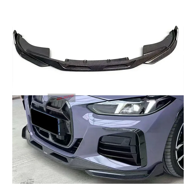 For BMW G22 G23 Coupe 2021+Body Kit Front Bumper Lips High Quality Carbon Fiber Front Spoiler Lips
