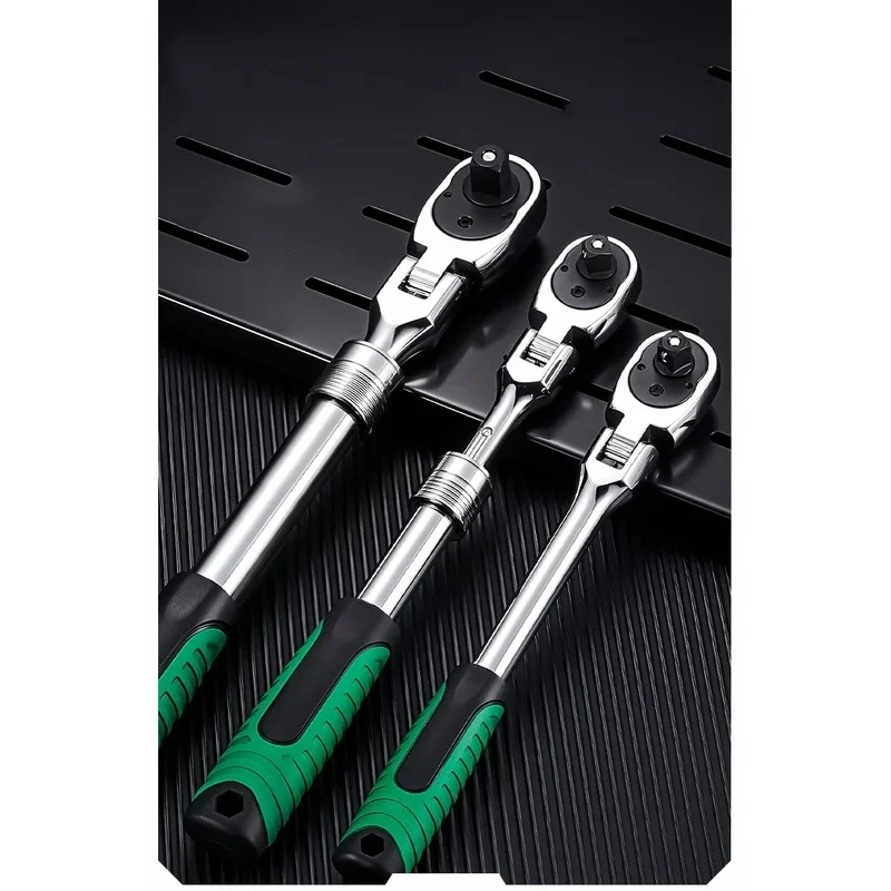1/4 3/8 1/2 Inch Telescopic Ratchet Wrench 72-Tooth Flexible Extendable Drive Socket Spanner Hand Repair Tool