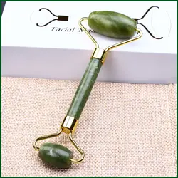 Skin Care Quartz Stone Natural Face Jade Roller Set Cooling Eye Gua Sha Tool Facial Beauty Massage For Face Jade Wheel Vulcanic