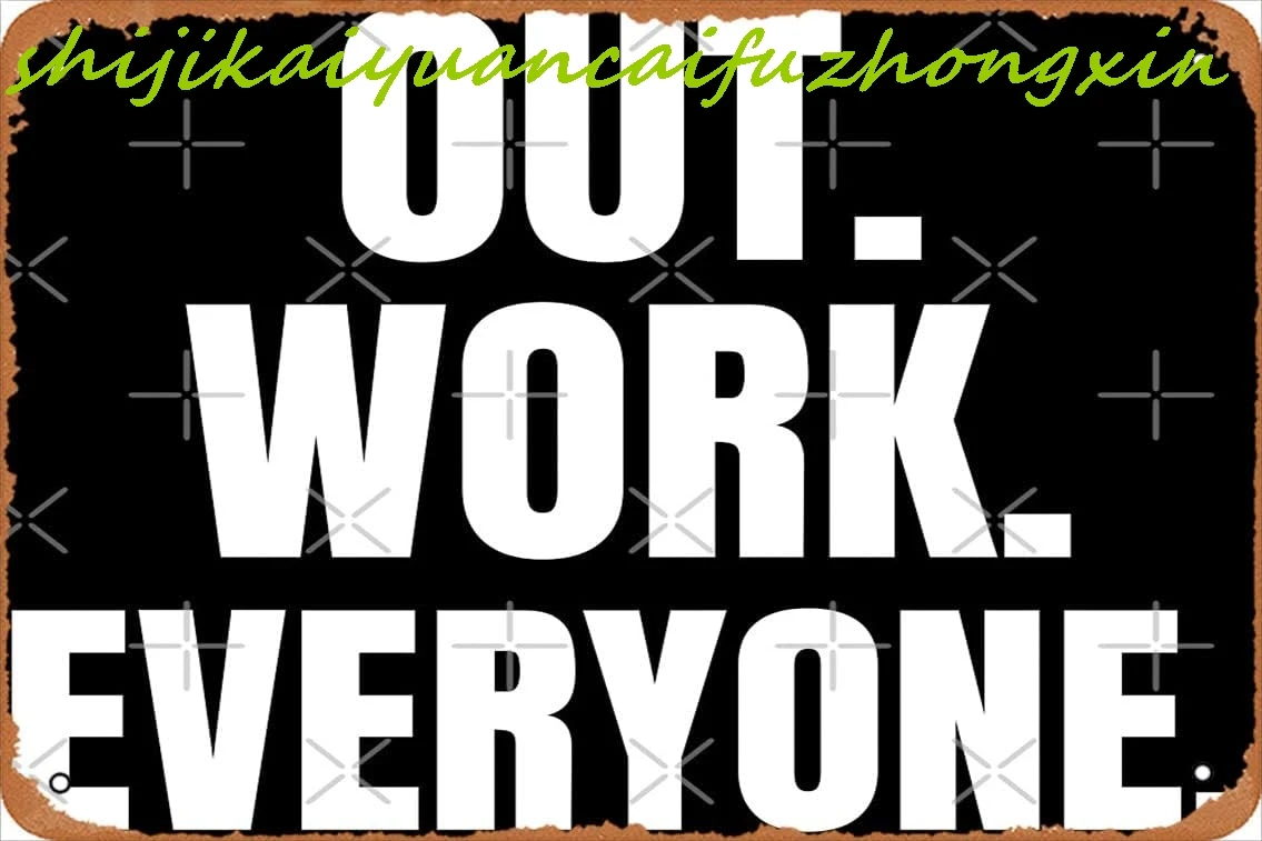 Out. Work. Everyone. - Winners Outwork Everyone Poster Metal Tin Sign Vintage 8x12 Inch