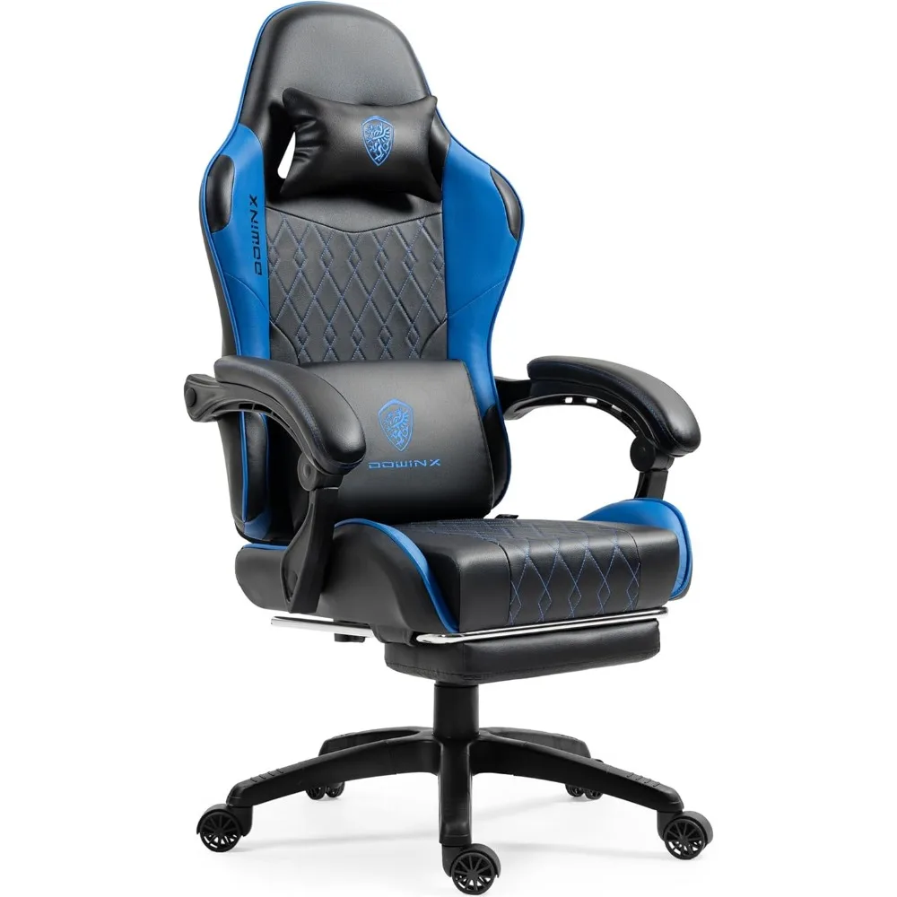 

Gaming Chair with Massage Lumbar Support and Footrest, Gaming Chairs for Adults, Ergonomic Computer Chair High Back with